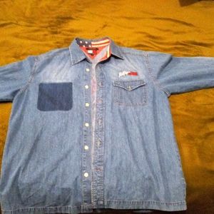 Tommy Hilfiger size Medium Denim  Button Up Shirt.